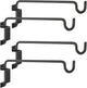 AILIN YELOKIE 16" 360° Swivel Plant Hanger (2-Pack) - Heavy Duty Solid Steel Wall Hook, 12-Directional Adjustable for Bird Feeders, Outdoor/Indoor Plants, Garden & Patio, Rust-Resistant Black