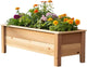 Cedar Raised Garden Bed Planter Box with Legs – Heavy Duty Outdoor Wooden Planter for Vegetables & Flowers, No Bending Elevated Design, Custom Size, Handmade in USA (60in x 15.5in x 16in)