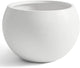 FloraFairy 21.3" D Fiberstone Extra Large Planter, 16.6" Pot Opening x 14.8" H, Spherical Flower Pot with Drainage Hole, Weather Resistance Indoor Outdoor Planters, White