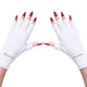 MelodySusie UV Gloves for Gel Nail Lamp, Professional UPF50+ UV Protection Gloves for Manicures, Nail Art Skin Care Fingerless Anti UV Glove Protect Hands from UV Harm (White)