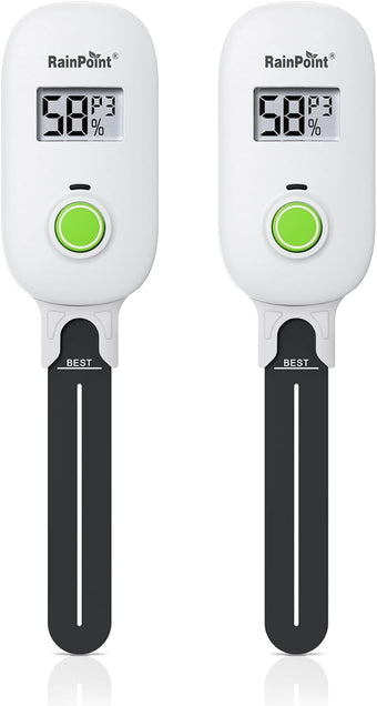 RAINPOINT Smart Digital Wireless Plant Moisture Meter Houseplant Indoor,WiFi Hub Needed,Capacitive Probe,Leave-in Soil Hygrometer Sensor,Real-time Monitor Outdoor Greenhouse Gardening(Two-Pack Set)