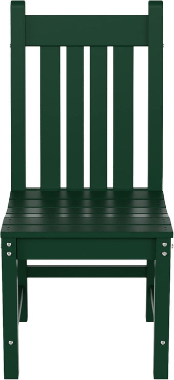 WestinTrends Malibu HDPE Outdoor Armless Patio Dining Chair Dark Green