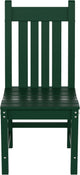 WestinTrends Malibu HDPE Outdoor Armless Patio Dining Chair Dark Green