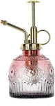 Glass Plant Mister Spray Bottle, 230ML Vintage Plant Spritzer, Succulent Watering Bottle Glass with Top Pump, Small Plants Sprayer Watering Can for Indoor Outdoor House(Red Gray)
