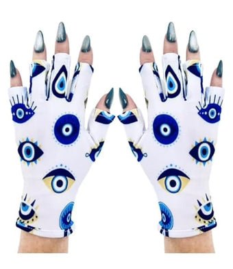 ManiGlovz - The Original UPF 50+ UV Light Protective Nail Gloves | Gel Manicure Gloves and Anti UV Fingerless Gloves for Women | Can be Used as Sun Protection Gloves for Driving | See No Evil