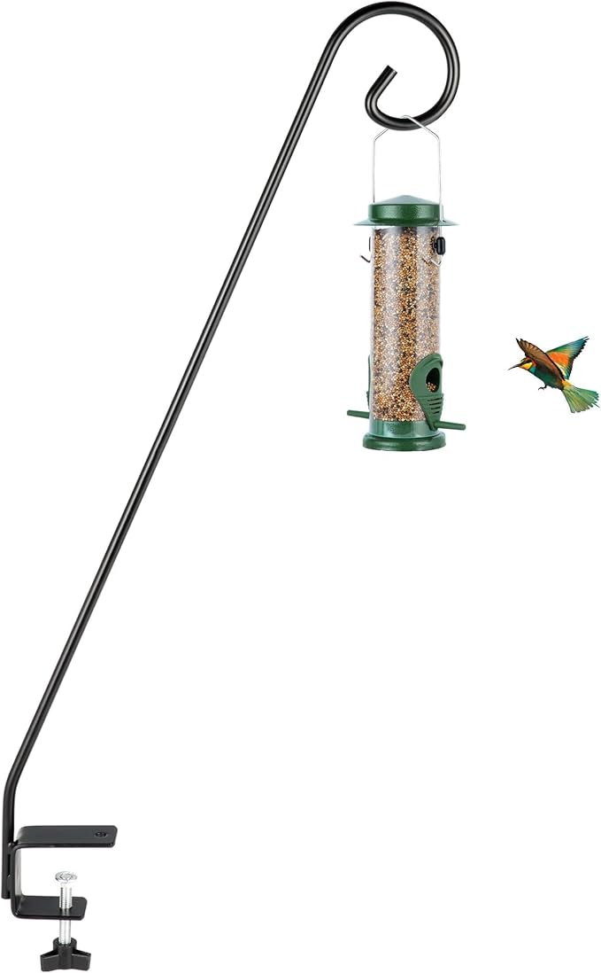 MIXXIDEA Heavy Duty Extensible Deck Hook - Adjustable for Hanging Bird Feeders, Plants, Suet Baskets, Wind Chimes, Lanterns
