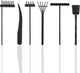 LIQWEI 6 Pcs Mini Zen Garden Kit, Zen Garden Rake Tools Black Sand Casting Kit, Sand Meditation Accessories for Home Gardens Office Desk Decor