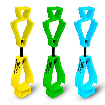 Work Glove Clips – Heavy-Duty, 360° Rotating, Spring-Loaded Glove Holders in Assorted Colors, Z-Shaped Grip, Durable POM, Clips to Tool Belts and Safety Gear, 3 Pcs