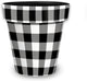 Briarwood Lane Black and White Buffalo Check Small Planter