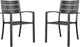 MFSTUDIO Patio Dining Chairs Set of 2, Stackable Metal Outdoor Chairs Set, Outdoor Wrought Iron Dining Chairs for Bistro Balcony Deck Yard, Black