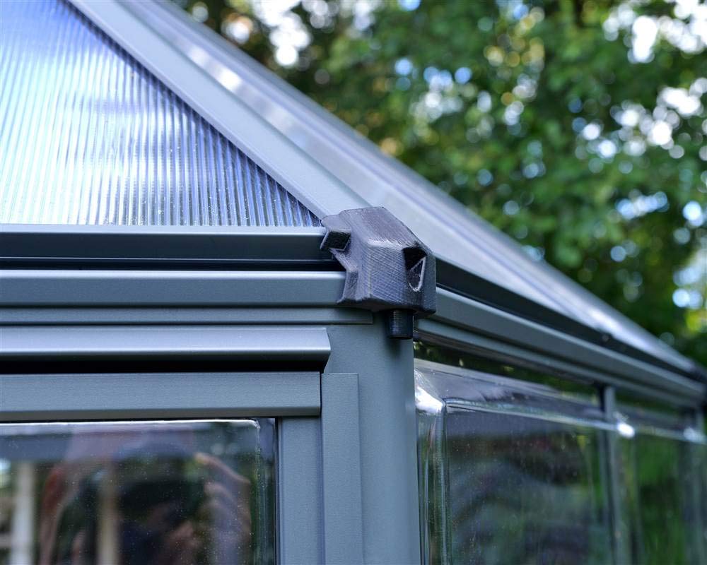Palram - Canopia Oasis Hex 7' x 8' Polycarbonate Aluminum Greenhouse, Gray
