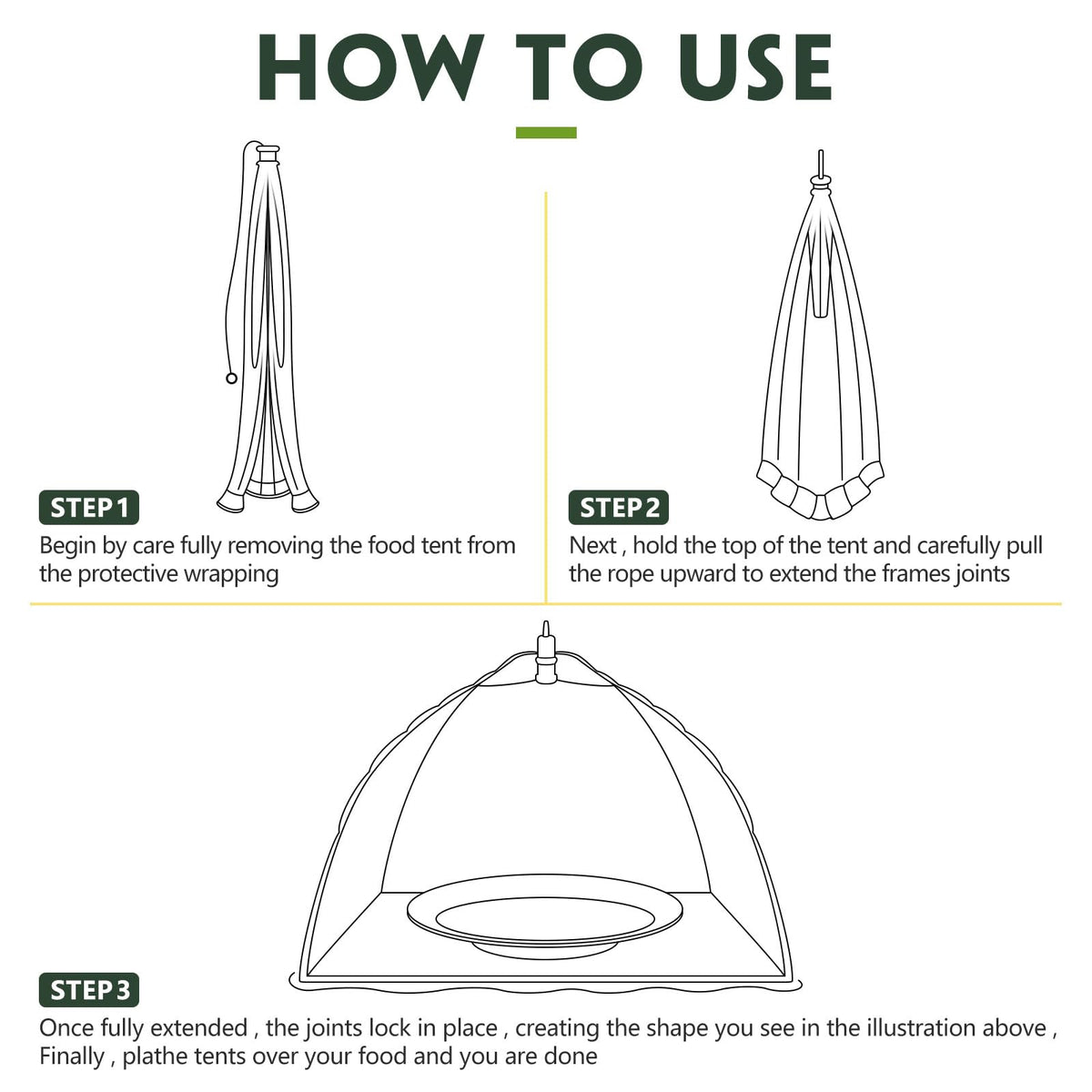 Sawysine 4 Pack Mesh Plant Cover Dome Tent Protector,15 X 15 Inch,Green