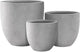 Kante 20",16.5",13.4" Dia Round Concrete Planters (Set of 3), Outdoor Indoor Modern Decorative Plant Pots with Drainage Hole & Rubber Plug for Home & Garden, Natural Concrete
