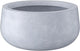 Kante 19.6" Dia Round Concrete Planter, Outdoor Indoor Garden Plant Pots with Drainage Hole and Rubber Plug, Modern Curvaceous Design, Slate Gray