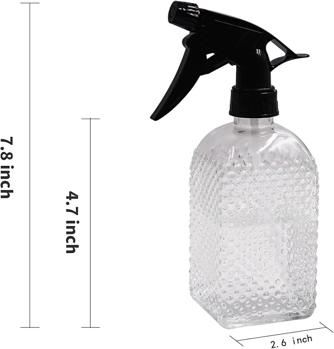OFFIDIX Glass Plant Mister with Adjustable Nozzle for Indoor Plants and Cleaning