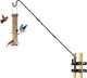 IVOODi Heavy Duty Deck Hook-Deck Railing Plant Hanger, 29 to 43 Inch Extended Bird Feeder Hanger W/Double Clamps,Versatile Deck Shepherd Hook for Hanging Bird Feeders,Lanterns,Planters etc.