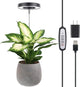 LORDEM Plant Grow Light, Full Spectrum LED Light for Indoor Plants, Auto On/Off Timer, 4 Dimmable Brightness, Black