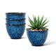 8 Inch Plant Pots Indoor Outdoor, Glazed Plastic Planter with Drainage