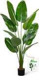 Aveyas 6ft Artificial Bird of Paradise Tree for Home Decor, 6 Feet Faux Floor Plant Fake Silk Banana Leaf Tropical Trees with Pot for Indoor Outdoor House Living Room (6 ft Tall)