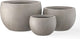Kante 19.9",15.7",11.8" Dia Round Concrete Planter Set of 3, Outdoor/Indoor Large Bowl Plant Pots with Drainage Hole and Rubber Plug for Garden Patio Balcony Home, Weathered Concrete
