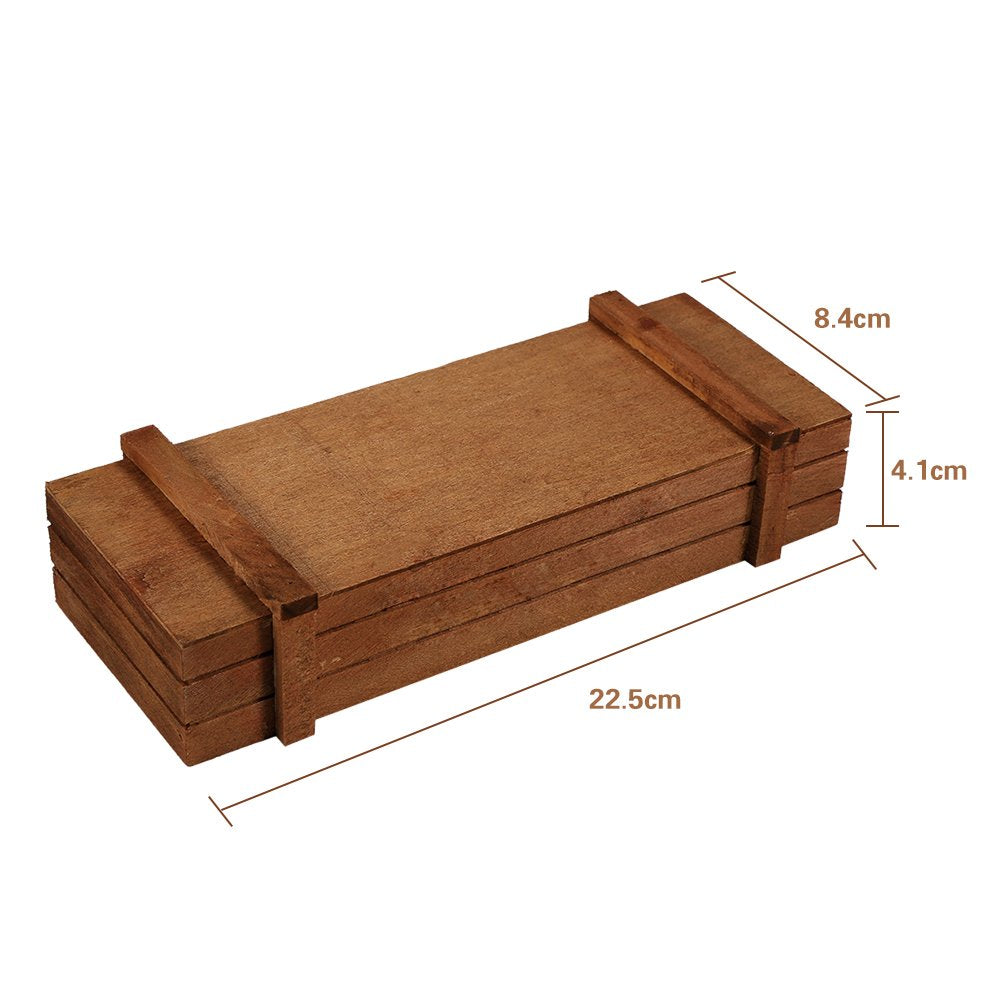 CHEOTIME Wooden Planter Box, Rectangle Planter Decorative Wood Box Rustic Wooden Window Box for Home Garden Plants Flower Succulent Herb
