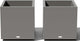 Veradek Block Series Cube Plastic Planter - Large Square Planter for Indoor or Outdoor Patio/Garden | Durable All-Weather Use with Drainage Holes | Modern Décor for Tall Plants, Trees, Flowers