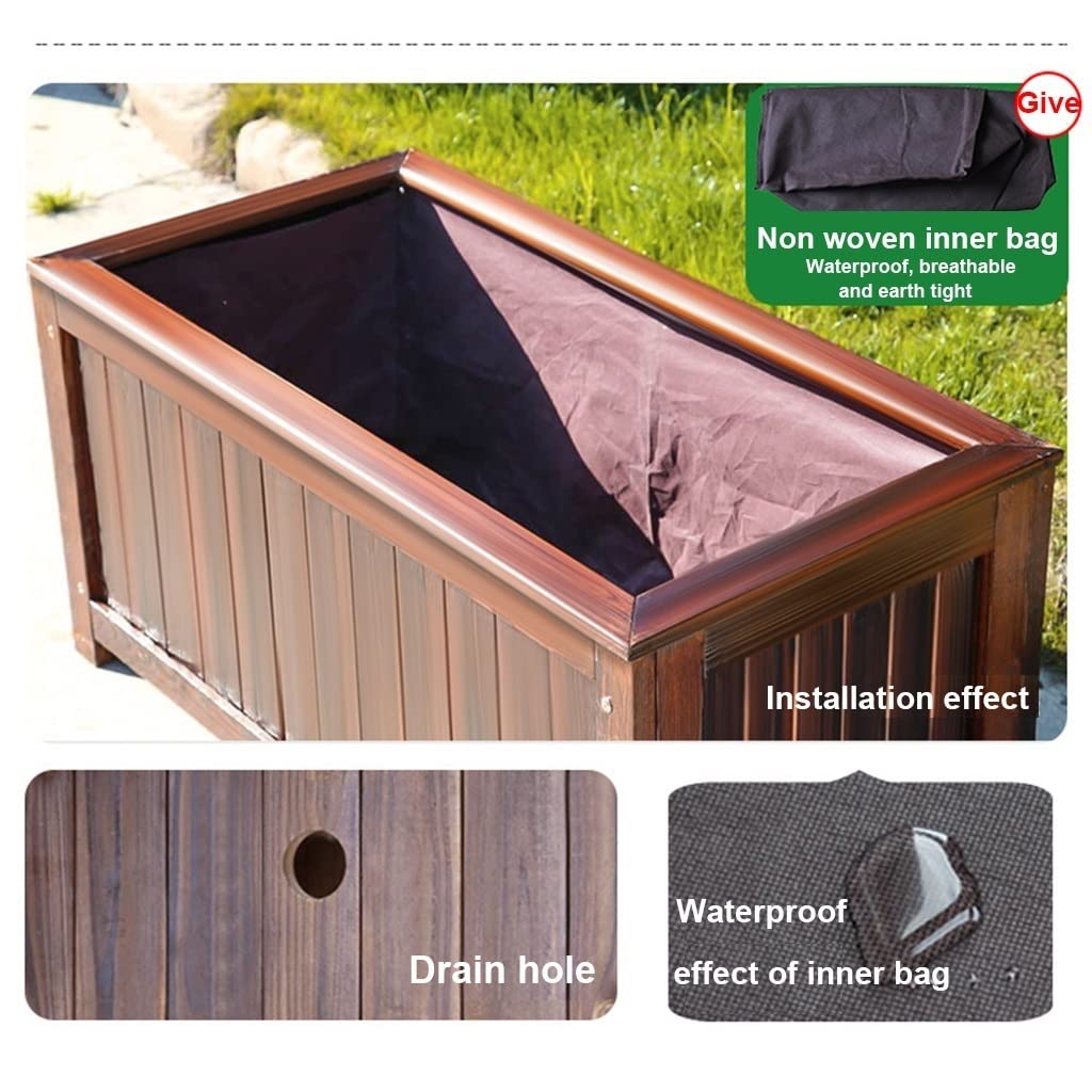 Yard Wood Box for Planting, Raised Garden Bed Flower or Vegetable Planter Window Mounted Plant Box for Garden (Size : 100 * 50 * 50cm)