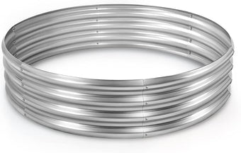 Land Guard Galvanized Raised Garden Bed Kit, Galvanized Planter Raised Garden Boxes Outdoor, Round Large Metal Raised Garden Beds for Vegetables ……