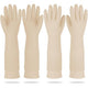 Mamison 2 Pairs Reusable Waterproof Household Dishwashing Cleaning Rubber Gloves, Non-Slip Kitchen Glove (Ivory, XL (Pack of 2))