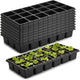 10 Pack 18 Cell Seed Starter Trays - 2.9 "Deep 3 Inch Big Cell Plastic Nursery Trays, 20" x 10", for 1020 Flat Trays Seed Germination, Planting Seedlings & Propagation