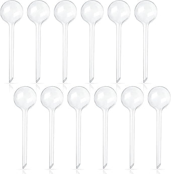 12 Pcs Large Plastic Self-Watering Bulbs,Clear Automatic Watering Globes,Clear Automatic Watering Bulbs for Plants,Graden,Flowers