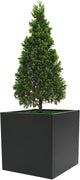 Large Metal Planter, 16/20/24/26/32inch Square Planters Box, Indoor/Outdoor Durable All-Weather Use, Cube Steel Flower Pots for Patio Garden Front Porch, Décor for Tall Plants (Black, 32*32*32inch)