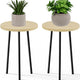 SAKSUN Plant Stand Indoor Outdoor: 2 Pack Indoor Plant Stand 20'' Convertible Multi-purpose Holder - Mid Century Modern Decor - Tall Plant Table for Living Room/Balcony/Garden/Patio
