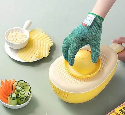 Cutting Gloves, 1 Pairs of Cut Resistant Gloves Food Grade, Cut Resistant Gloves for Kitchen, Oyster Shucking, Fish Fillet Processing, Carving Wood and Gardening(Large-Green)