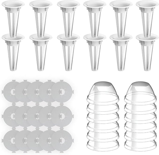inbloom Hydroponic Seed Pod Kits, Replacement Grow Baskets 20pcs, Grow Labels 48pcs, Grow Domes 20pc