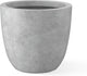Kante 10 Inch Dia Round Concrete Planter, Indoor Outdoor Large Plant Pot with Drainage Hole and Rubber Plug for Home Patio Garden, Natural Concrete