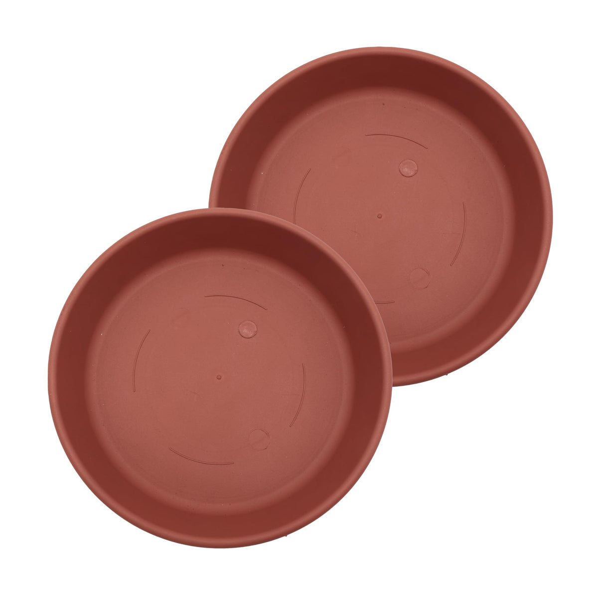 The HC Companies Classic Round Planter Pot, 17.5 Inch, Clay, 2-Pack