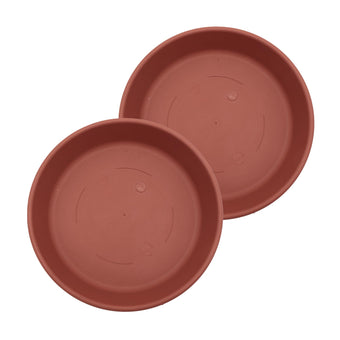 The HC Companies Classic Round Planter Pot, 17.5 Inch, Clay, 2-Pack