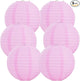 BEISHIDA 12-Inch Pink Round Paper Lanterns Hanging Decorative Chinese Paper Lanterns Lamp for Valentine Birthday Wedding Party Decoration and Baby Bridal Shower（6 Packs）