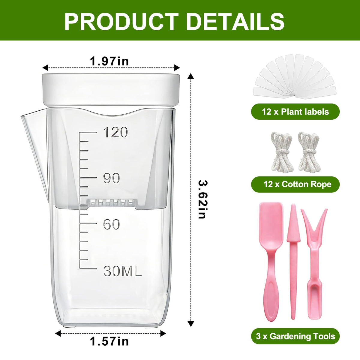 HITOSTAR 12 Pack 2 Inch Mini Clear Self Watering Pots for Indoor Plants, Small Plastic Planters with Drainage, Hydroponic Nursery Propagation Cups, for African Violet Alocasia Pot (2 Inch, 12Pack)