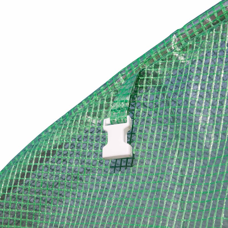 Outsunny 10' x 10' x 6.5' Walk-in Tunnel Hoop Greenhouse PE Cover Green
