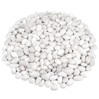 Aquarium Gravel,Landscaping Pebbles, Decorative Ornamental Pebbles Garden,Landscaping Stones Gravel Filler for Home Decoration Flower Bed Fish Tank Plants Vases Succulents (10 Pounds, White)