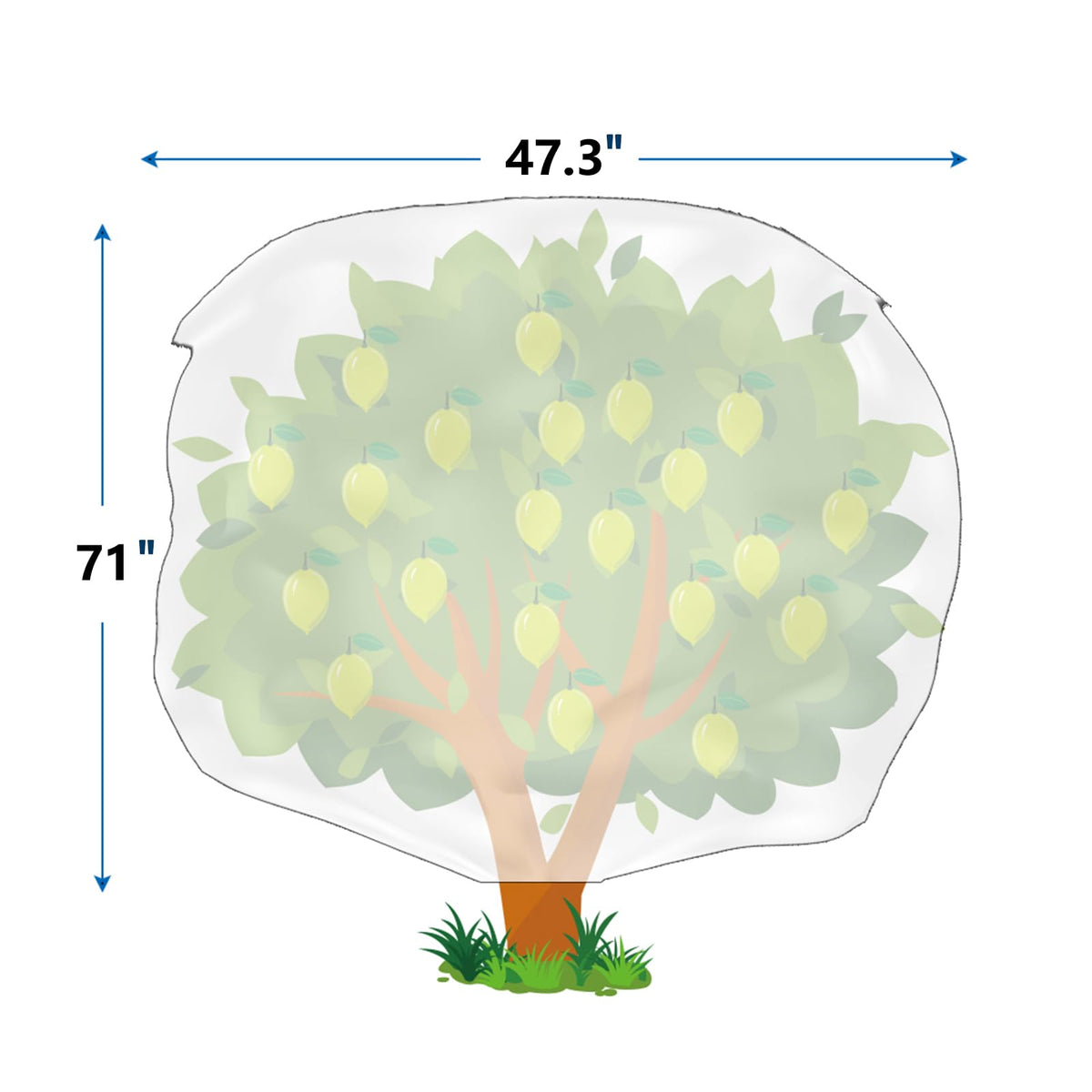 Homimp Plant Covers Freeze Protection, 4 Pack Frost Covers with Zipper Drawstring (71" x 47.3") Plant Protection Cover Bags for Outdoor Winter Frost Cold Weather Shrubs Trees Jacket Covers,Yellow