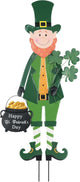 hogardeck St Patricks Day Decorations Outdoor, Irish Leprechaun Decorative Garden Stakes for Saint Patricks Decor, Happy St. Patrick's Day Decorations with Shamrock Gold Pot for Home Yard Porch Lawn