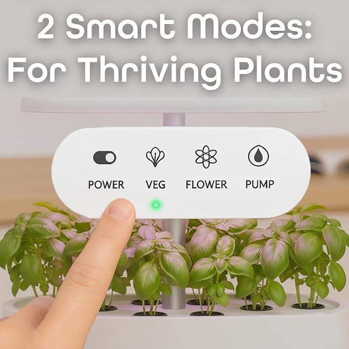 Nouri 12 pod Smart Garden for Home Cooks | w/Heirloom Tomato | Hydroponics Growing System | LED Grow Lights | Indoor Herb Garden Kit | Herb Growing Kit Indoors for Plant Lovers, Gardeners, Kitchen