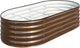 SnugNiture Galvanized Raised Garden Bed, 6x3x1.5ft Oval Metal Planter Box for Planting Outdoor Plants Vegetables