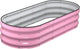 Raised Garden Bed Kit, 5x2x1 ft Galvanized Planter Box Outdoor with Safety Edging, Large Metal Raised Beds for Gardening Vegetables Flower Fruits (Blush Pink)