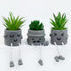 Small Fake Plants Faux Succulents in Grey Pots with Hanging Leg Potted Mini Fake Plants for Office Desk Decor Cute Artificial Succulent Plants for Home Office Desk Decor and Gift Choice - Set of 3