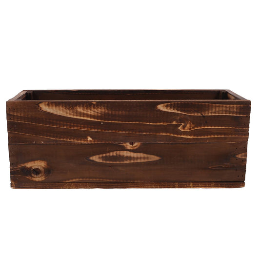 TOVINANNA Wooden Planter Box for Succulent and Vegetable Gardening, Large Rectangular Outdoor Flower Pot with Anti-Corrosion Wood, 40x14x15cm Elevated Balcony Window Flower Container