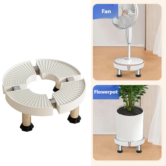 Sisyeuo Modern Round Air Conditioners Base Adjustable Rolling Stand for Indoor/Outdoor Large Plant & Flower Pots Air Conditioners Stand